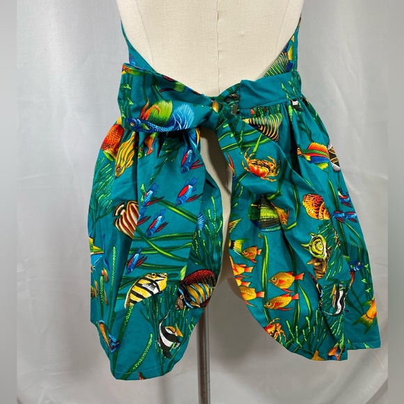 SOKA fish cocktail apron Handmade entertaining dinner party bbq NEW One size - Picture 4 of 5